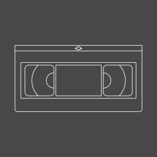 VHS Tape Line Art T-Shirt