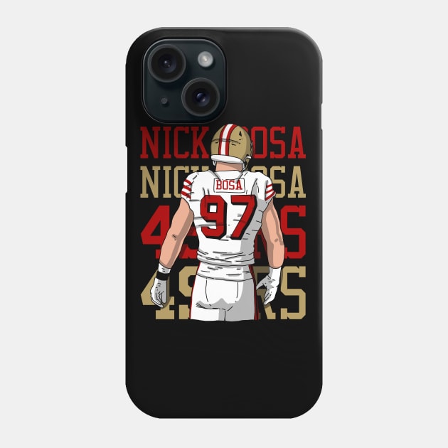 Nick Bosa Back Phone Case by mia_me