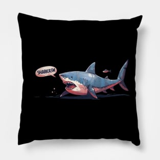 SHARKASM, shark lovers, presents gift idea Pillow