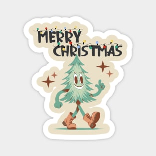 Festive Frolic: Walking Christmas Tree Magnet