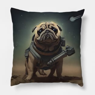 Pug with a cute eyes Pillow