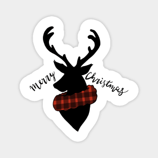 Merry Christmas Reindeer Wreath Magnet