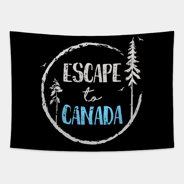 Escape to Canada Tapestry by artsytee