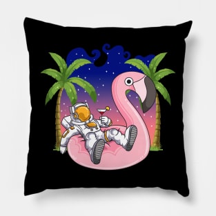 Astronaut Pool Space Gifts Men Kids Women Funny Flamingo Pillow