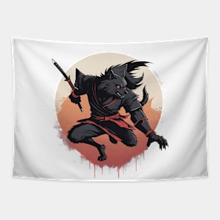 Wolf Fighter T-shirt Tapestry