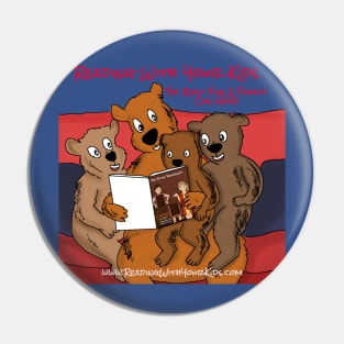 Reading With Your Kids Bear Family Pin