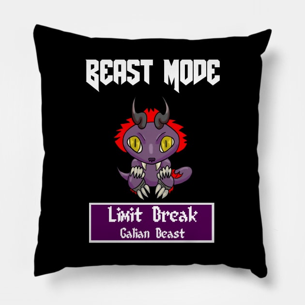 Beast Mode Vincent Valentine Limit Break Galian Beast Pillow by Gamers Utopia