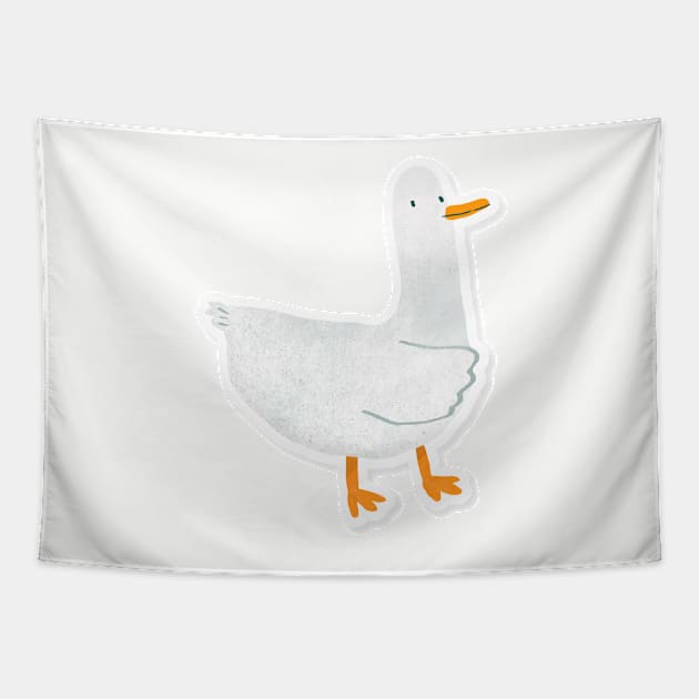 Walking duck funny meme Tapestry by Dawaly