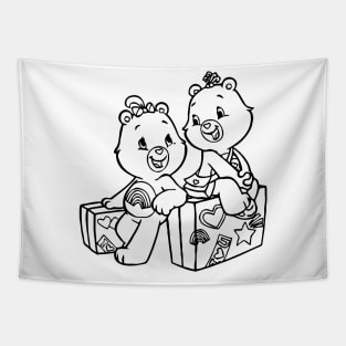 Twin care bears Tapestry