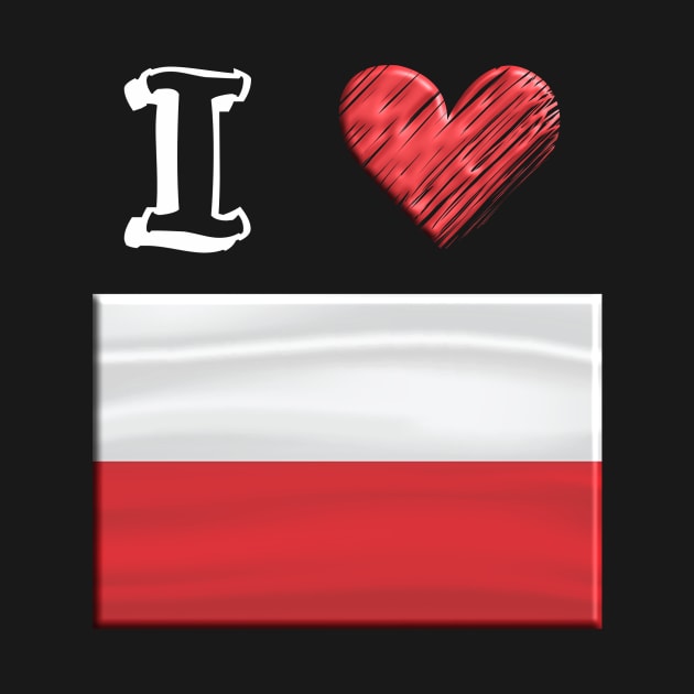 I love Flag from Polen by JG0815Designs