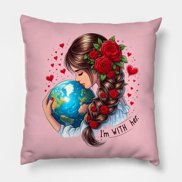 Earth Day 2024 Pillow by BukovskyART