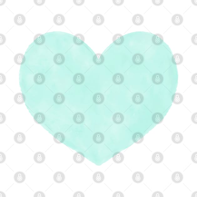 Watercolor Hearts - Mint Green Palette by AmyBrinkman