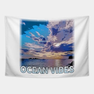 ocean vibes, OIL PAINTING Tapestry