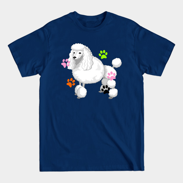 Disover Cute white Poodle - Dog - T-Shirt