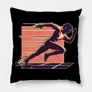 Retro Silhouette Sprint Pillow