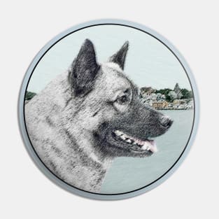 Norwegian Elkhound Pin