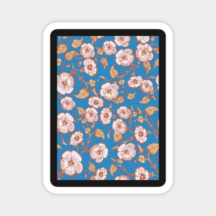 Vintage Rambling Rose Repeat Pattern Magnet