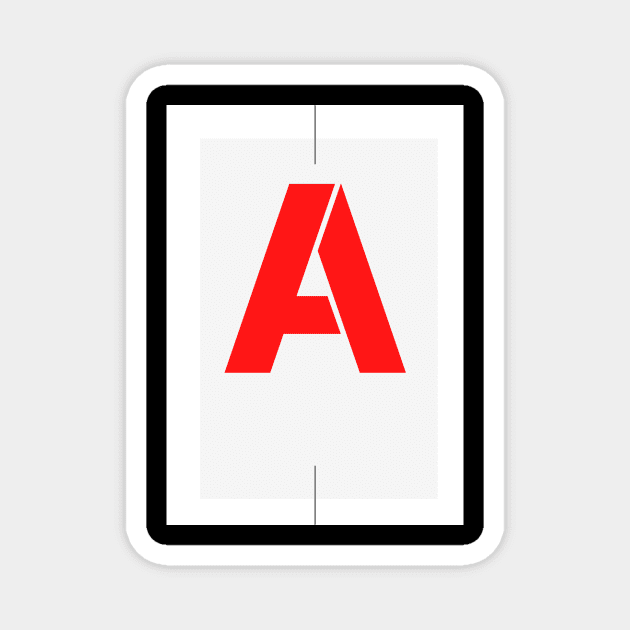 Letter A alphabet Magnet by megadent