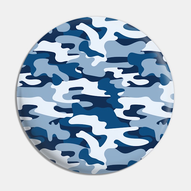 Classic Blue Camouflage Pin by Farissa