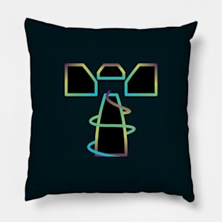 Abstract letter T style Pillow