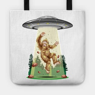 Cosmic Encounter:  Bigfoot Alien Abduction Tote