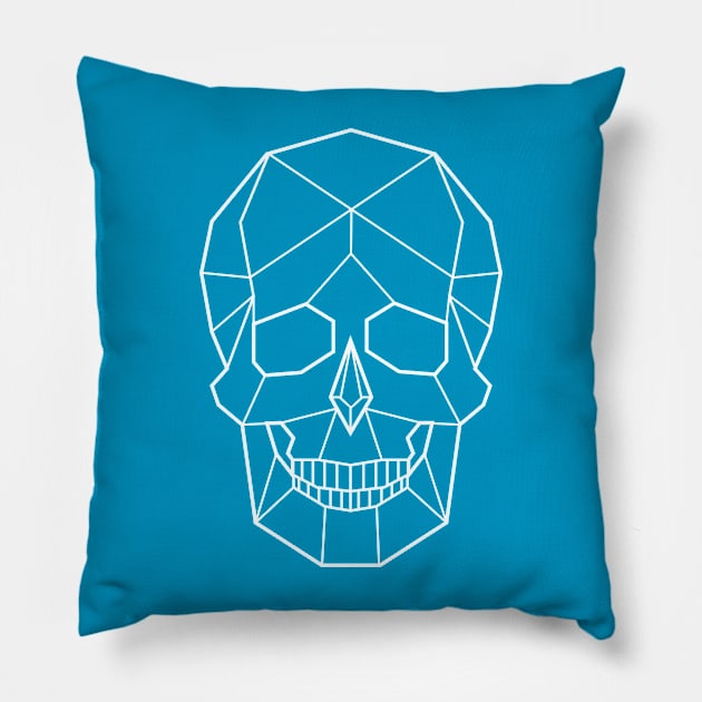 Geometric Skull Art Pillow by LittleMissy