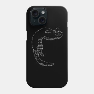 A linear ferret (white) Phone Case