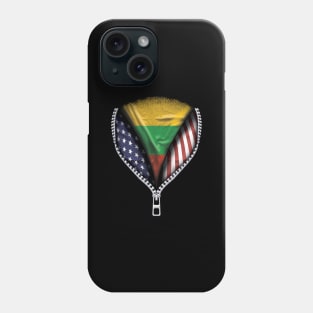 Lithuanian Flag  Lithuania Flag American Flag Zip Down - Gift for Lithuanian From Lithuania Phone Case