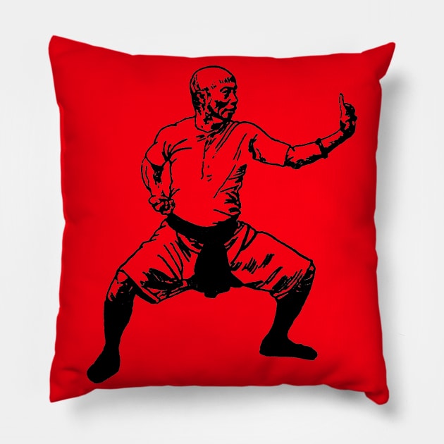Kung Fu Shaolin Monk Pillow by Pop Fan Shop