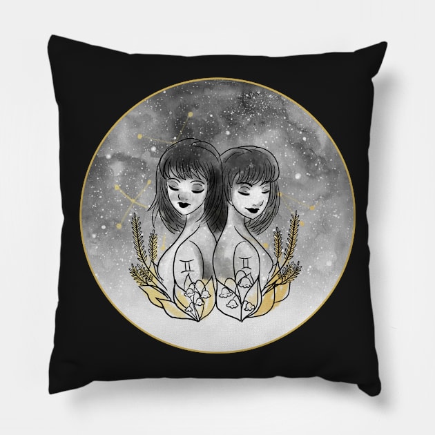 Gemini Pillow by shelbywolf