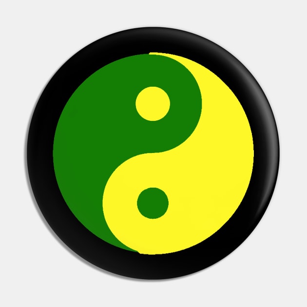 Yin Yang in green and yellow Pin by NovaOven