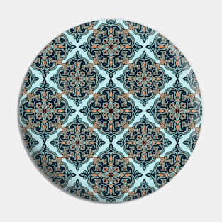 Blue Geometric Pattern Pin