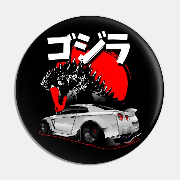 Godzilla GTR R35 Rocket Bunny Pin by rizadeli