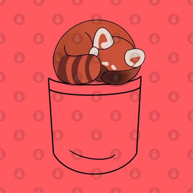 Red Panda Pocket Buddy by meggbugs