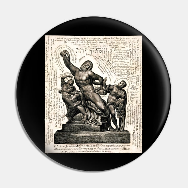 William Blake - Laocoon vintage design Pin by AltrusianGrace