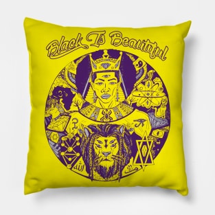 Yellow Purple Black King Wise King Black Is Beautiful Pillow