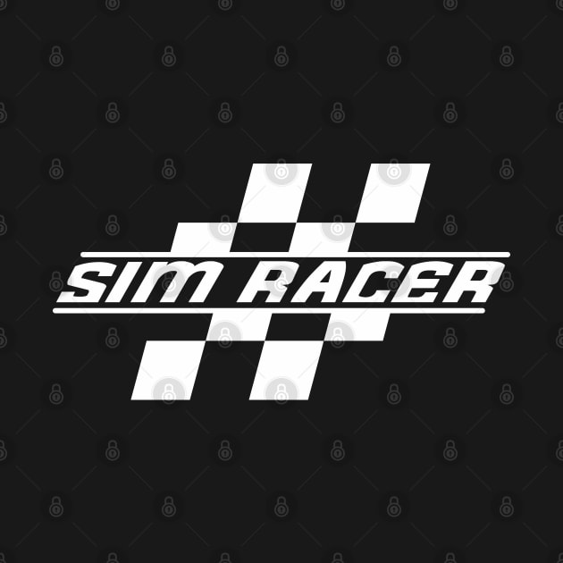 Sim racing or sim racer checkered flag by Guntah