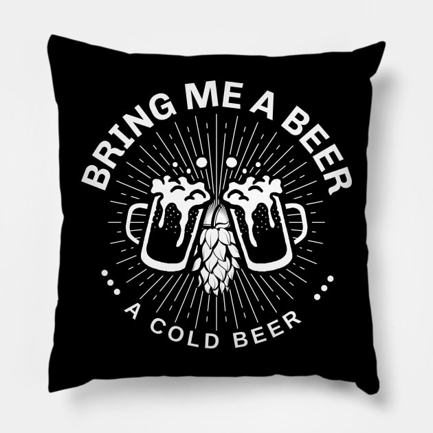 Funny Beer Design Pillow by Meoipp