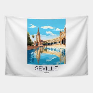 A Pop Art Travel Print of Seville - Spain Tapestry