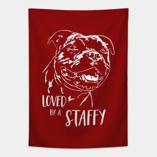 Staffordshire Bull Terrier loved by a staffy saying Tapestry