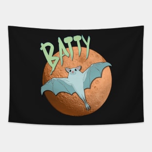 Batty cute Bat and Full Moon Design Tapestry