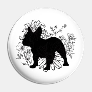 Floral Frenchie Pin