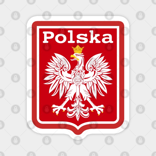 POLSKA Eagle // Retro Polish Poland Pride Magnet by darklordpug