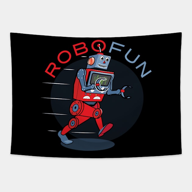 Robo Fun Tapestry by chrayk57