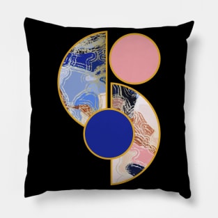 Bright vibrant modern earth tones colors unique original contemporary art 343 Abstract Pillow