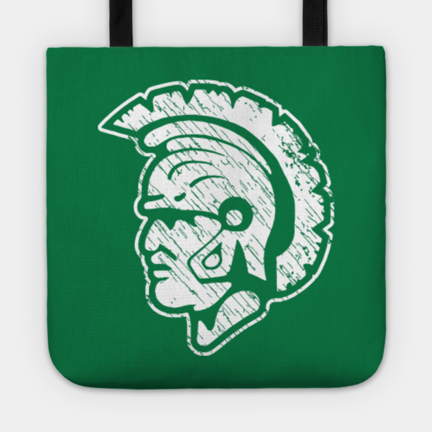 Vintage Spartan Head Michigan State Tote Teepublic