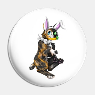 Bobtail BunnyCat: Chimera (White) Pin