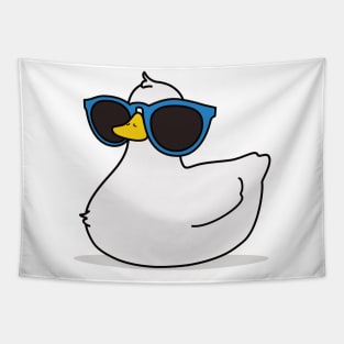 Super Cute Duck with Big Sunglasses Tapestry