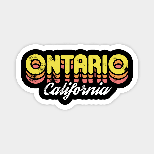 Retro Ontario California Magnet by rojakdesigns