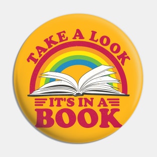 Reading Rainbow - Take a Look It's in a Book Pin